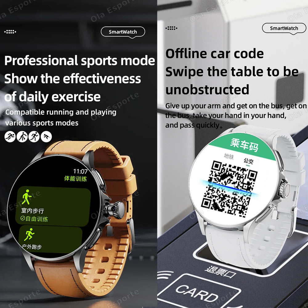 Ola Sport 4G Men's Smartwatch with NFC, GPS, 2GB + 16GB Storage, Dual HD 466x466 Camera, 2G/4G SIM Card, Wi-Fi