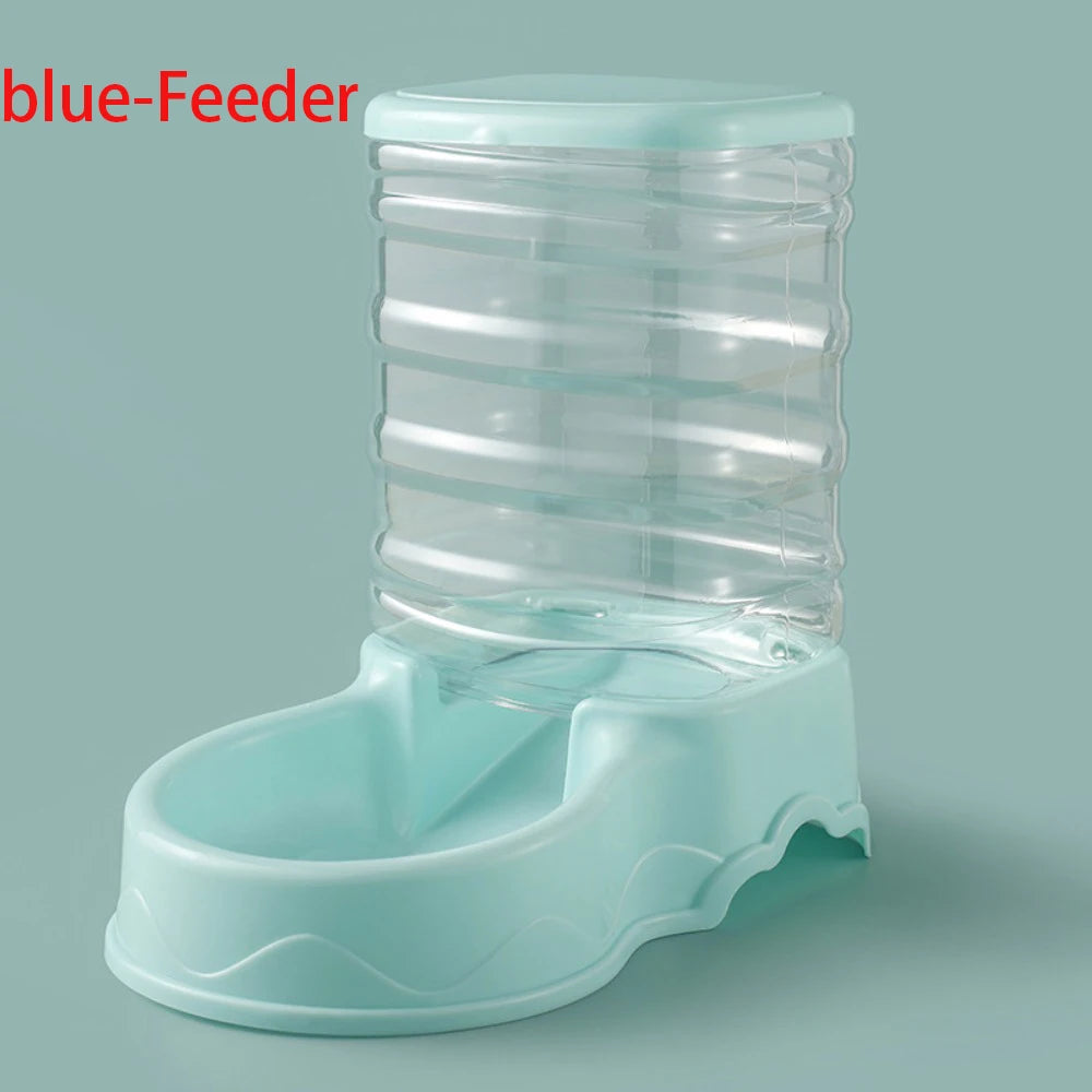 Gravity-Fed Pet Feeder & Waterer | Automatic PP Food Dispenser & Water Bottle | High-Capacity for Cats & Dogs