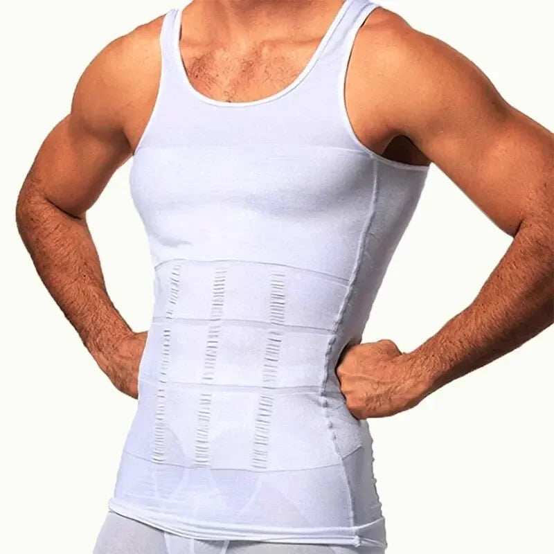 YBFDO Men's Compression Tank Top | Seamless Chest & Tummy Control Shaper | Gynecomastia Vest