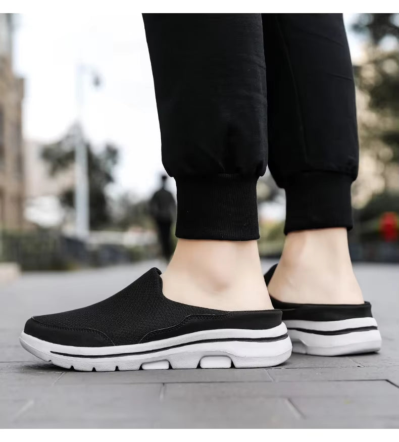 Ngouxm Men's Air Mesh Clog Slipper | Slip-On Backless Shoe | Lightweight EVA Outsole | Summer Breathable