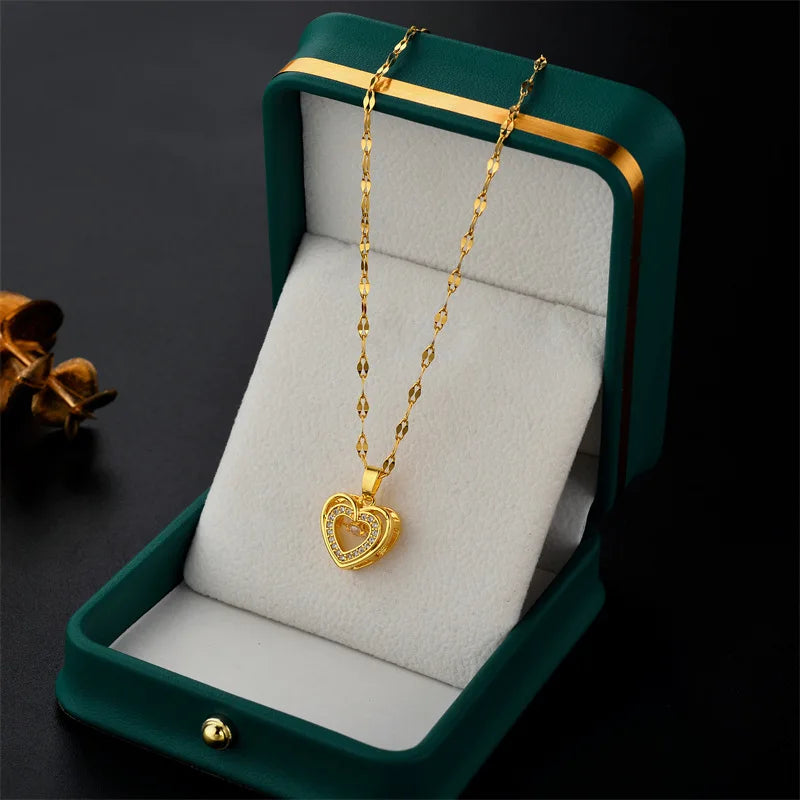 Marisa Women's Tree of Life Pendant Necklace | Stainless Steel Zirconia Charm | Anti-Tarnish Cute/Romantic Jewellery