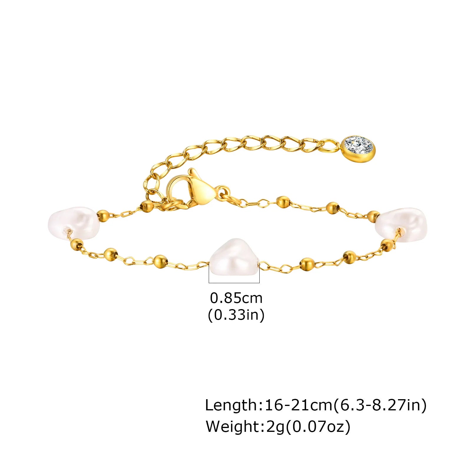 Meaeguet Gold Plated Stainless Steel Bracelets | Anti-Tarnish Chain Link Jewellery | Trendy Stacking Styles