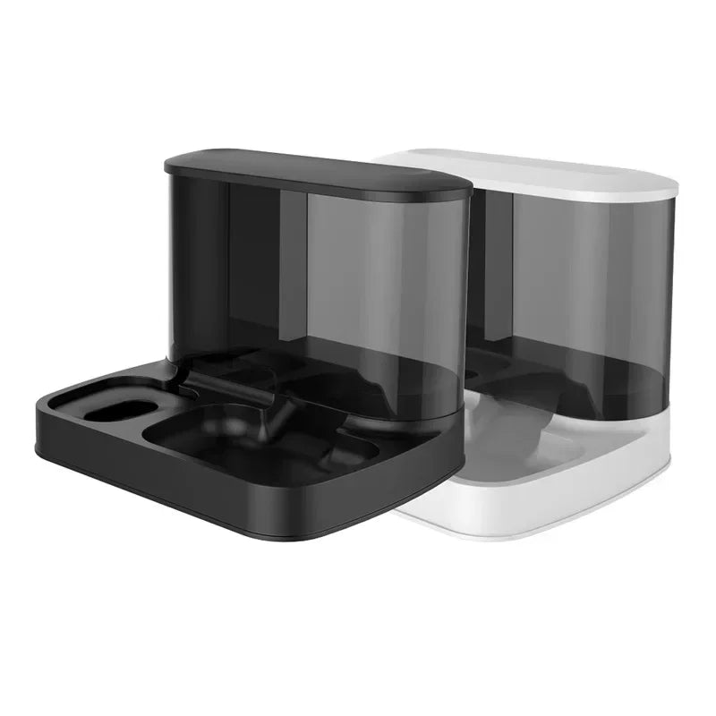 3-in-1 Automatic Cat Feeder with 2.8L Food Storage & 1L Water Dispenser – Integrated Gravity Feeding System