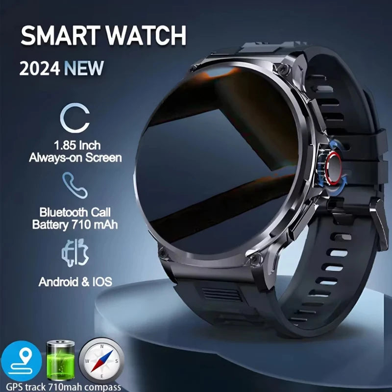 Jooeniok 2024 Smart Watch | 710mAh Long Battery Life | 1.85'' Always-on Screen | Bluetooth Call | IP68