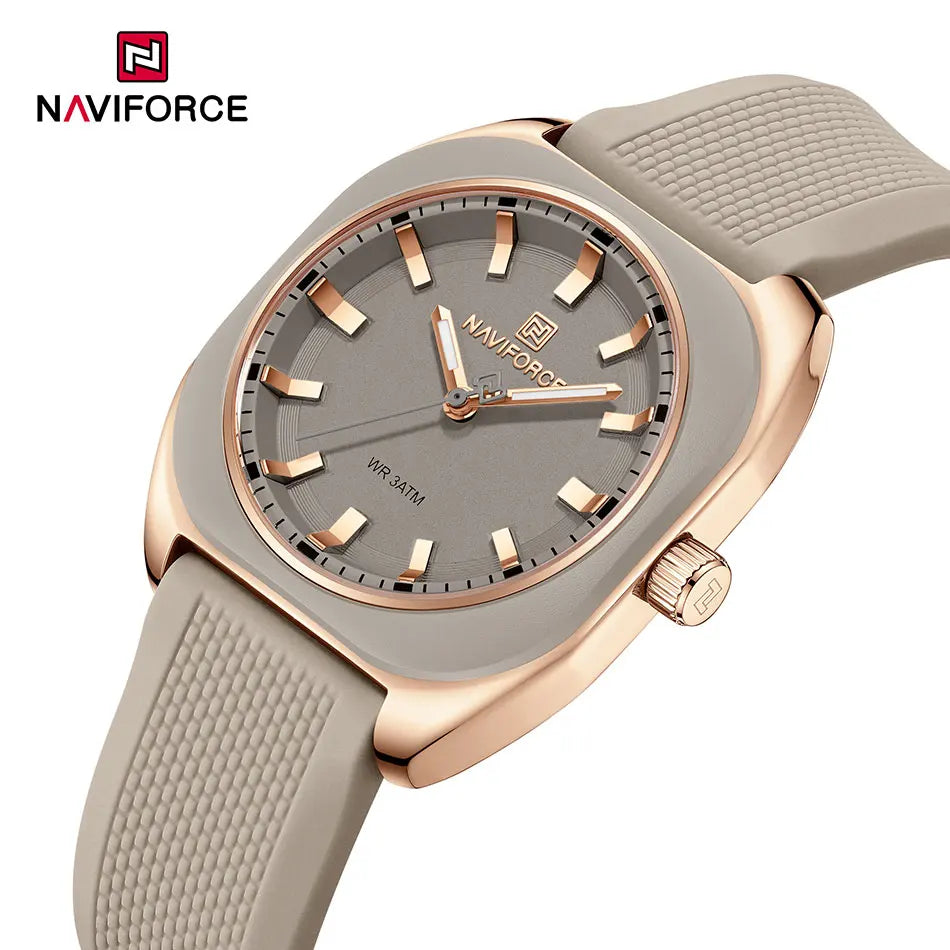 NAVIFORCE NF 5061 Women's Watch, Quartz Movement and Silicone Strap.