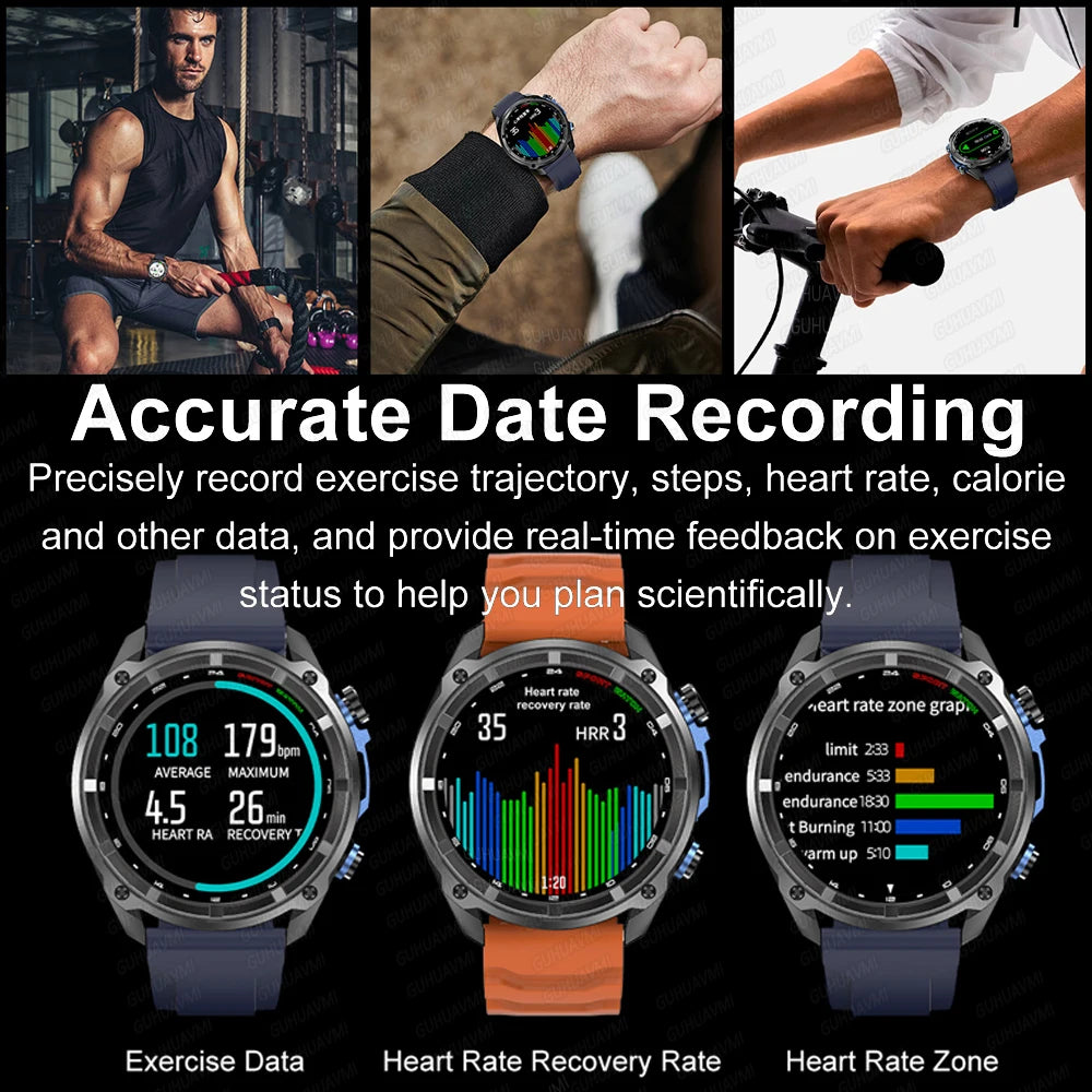 Smartwatch | GUHUAVMI X-Series Outdoor | Video Play | 4GB RAM | AMOLED Screen, GPS | Offline Maps | Military Style | Waterproof up to 30m