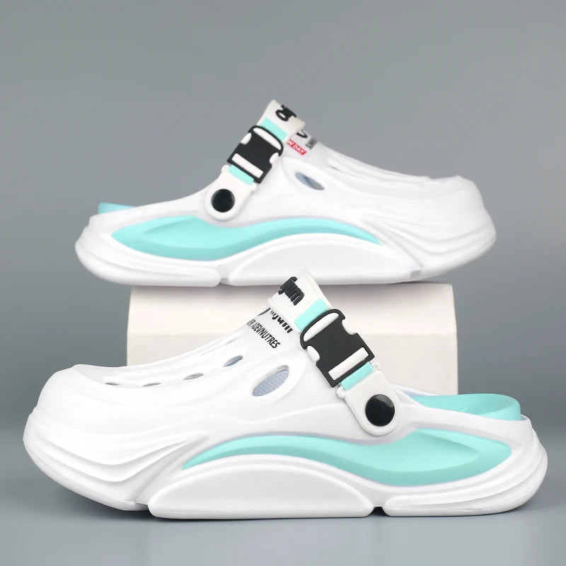 ANNPOTS Men's Tactical EVA Clogs | Adjustable Buckle Strap | Lightweight Summer Slides | Waterproof