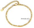Meaeguet Gold Plated Stainless Steel Bracelets | Anti-Tarnish Chain Link Jewellery | Trendy Stacking Styles