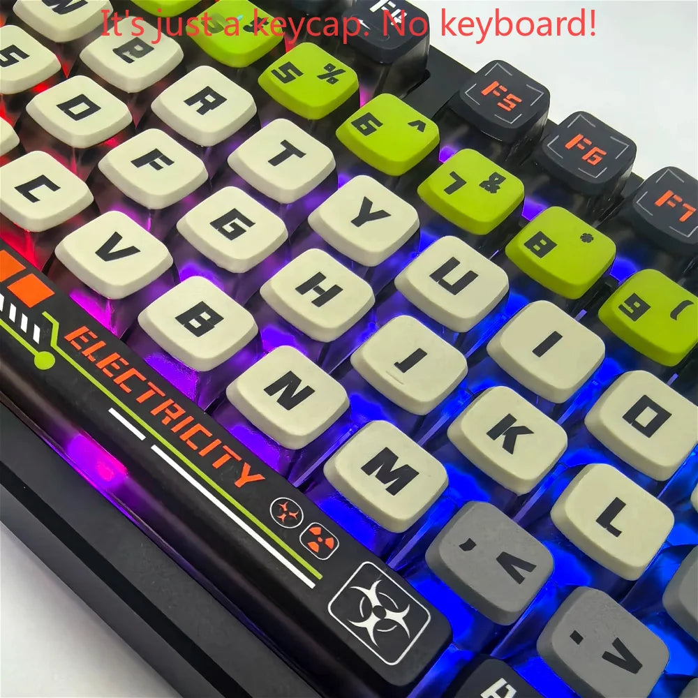 SAX 129-Key Mechanical Keycap Set | PBT Dye-Sublimation | Ergonomic Profile | "Electrical Circuit" Theme