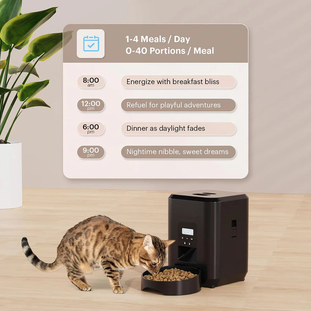 ZYfeeder Automatic Pet Feeder | Timed Dispensing with LCD Display | Portion Control Food Dispenser for Cats & Dogs