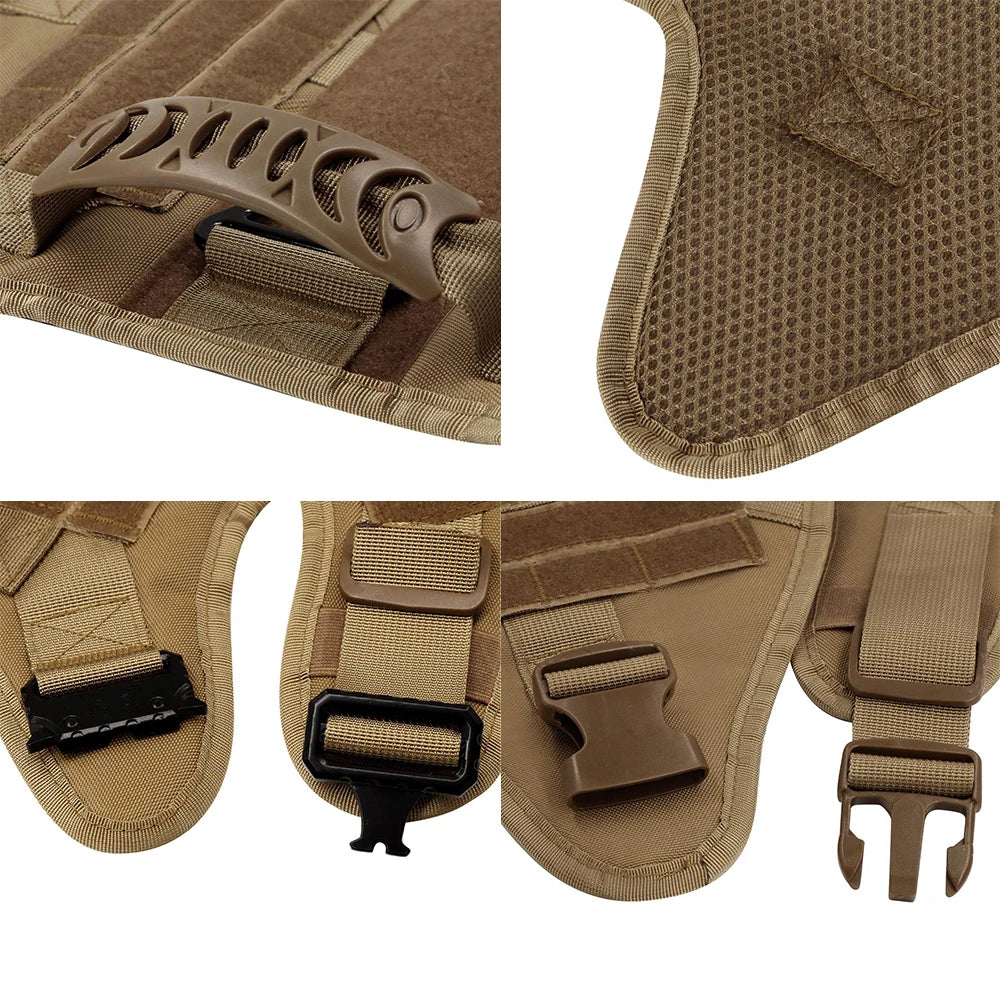 PETRAVEL Tactical Dog Harness Vest | Heavy Duty Nylon, Padded & Quick Release | Working Dog Military Gear