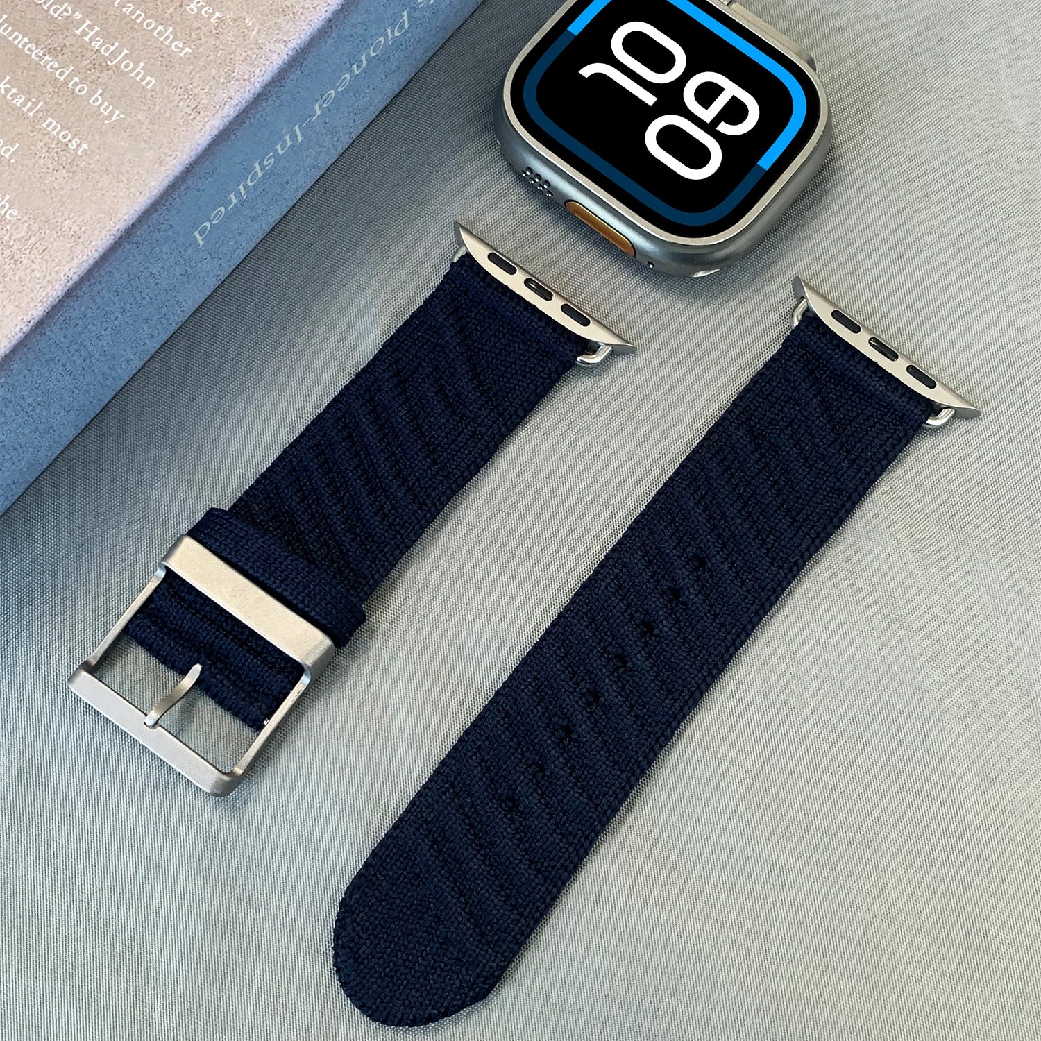 JINCOR Apple Watch Ultra Band | Alpine Loop Nylon Strap | Customised Titanium Pin Clips | 49mm 45mm 44mm