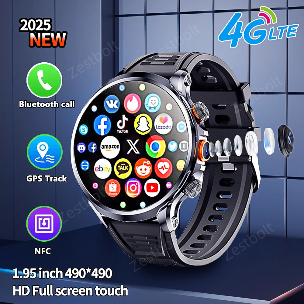 Smartwatch ZESTBOLT H18 1.95 | 4G Android 10.0 | 8MP Camera | GPS | 256GB ROM | Steel Bracelet | Wi-Fi