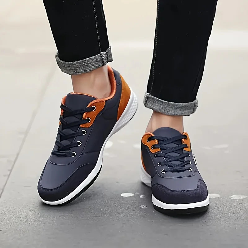 Men's Casual Trainers Model 603 | Navy Artificial Leather Look | Lightweight EVA Outsole | Smart Casual Sneaker