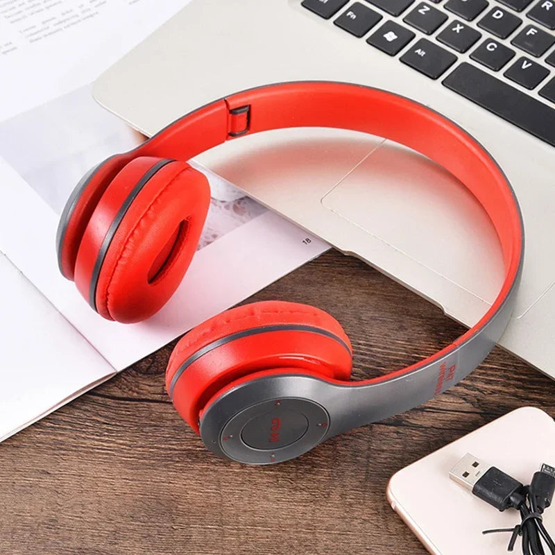 P47 Wireless Over-Ear Headphones | Bluetooth 5.0 ANC | Built-in Mic & Volume Control