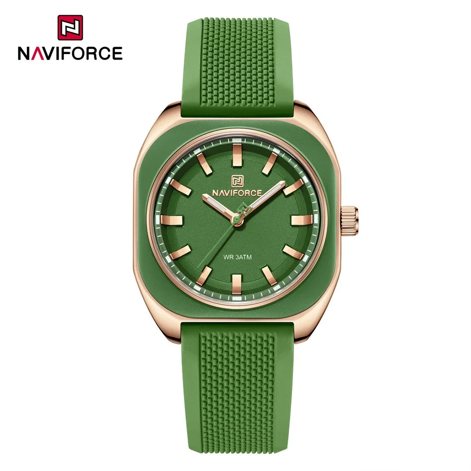 NAVIFORCE NF 5061 Women's Watch, Quartz Movement and Silicone Strap.