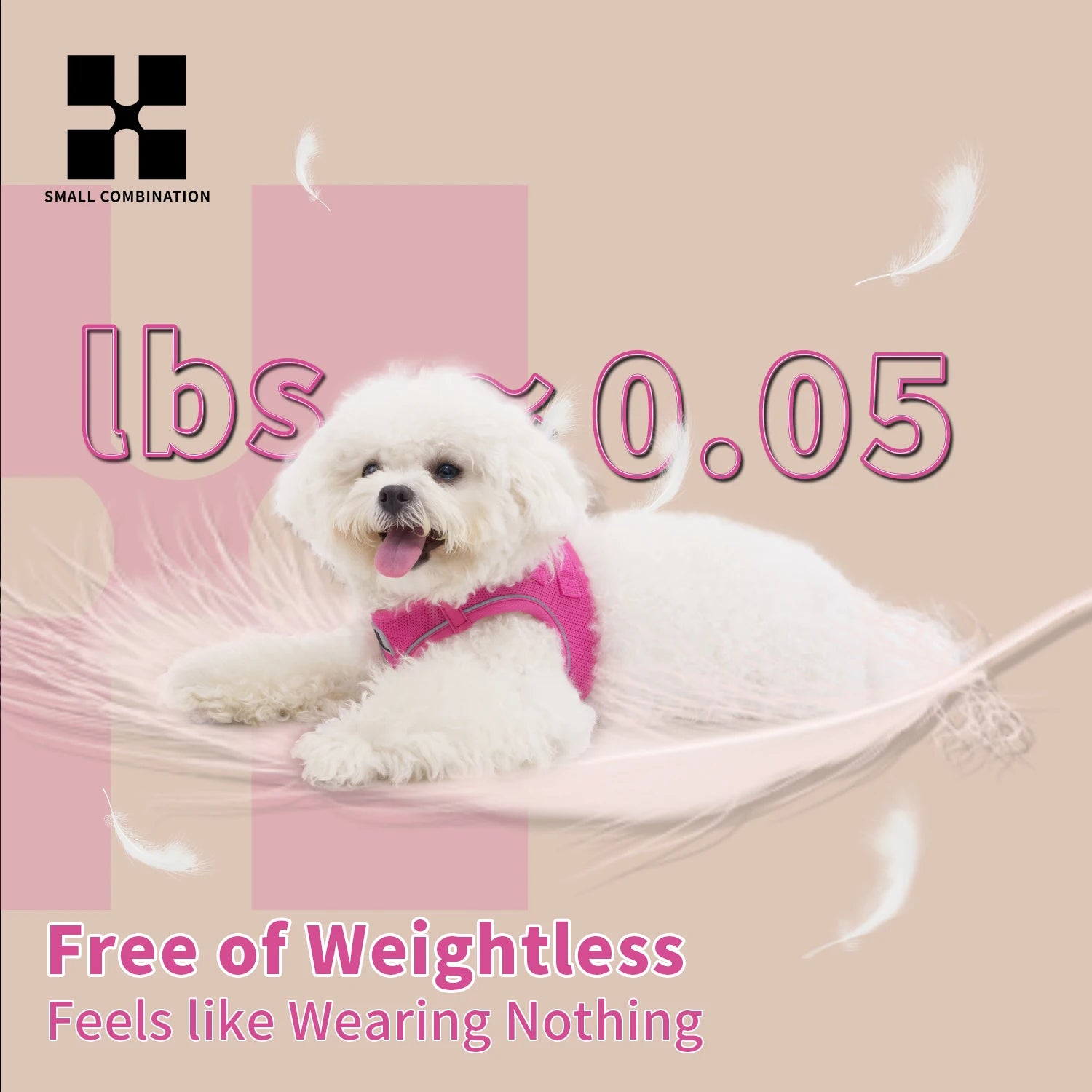 SMALL COMBINATION Air-Mesh Dog Harness & Leash Set | 360° Reflective, Padded & Quick Release | Small/Medium