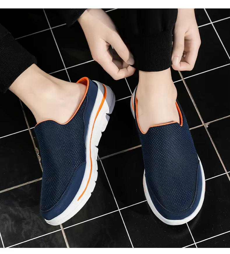 Ngouxm Men's Air Mesh Clog Slipper | Slip-On Backless Shoe | Lightweight EVA Outsole | Summer Breathable