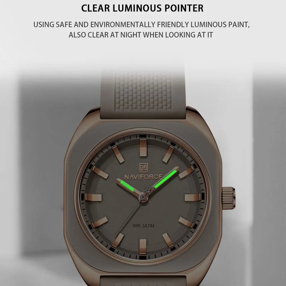 NAVIFORCE NF 5061 Women's Watch, Quartz Movement and Silicone Strap.