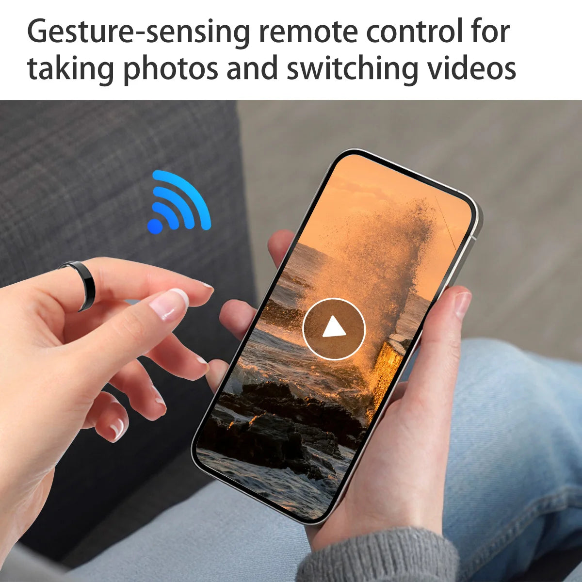 SIMSONLAB TK16 Smart Ring | 24/7 Heart Rate, Blood Oxygen & Sleep Tracker | IP68 Waterproof & Gesture Control