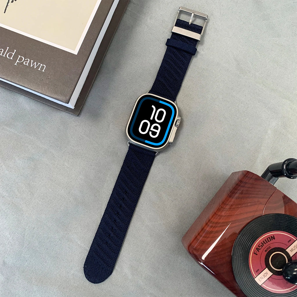 JINCOR Apple Watch Ultra Band | Alpine Loop Nylon Strap | Customised Titanium Pin Clips | 49mm 45mm 44mm
