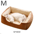 Ultra-Soft Plush Rectangle Pet Bed | Breathable, Short Plush Dog & Cat Nest | Supportive Calming Sofa