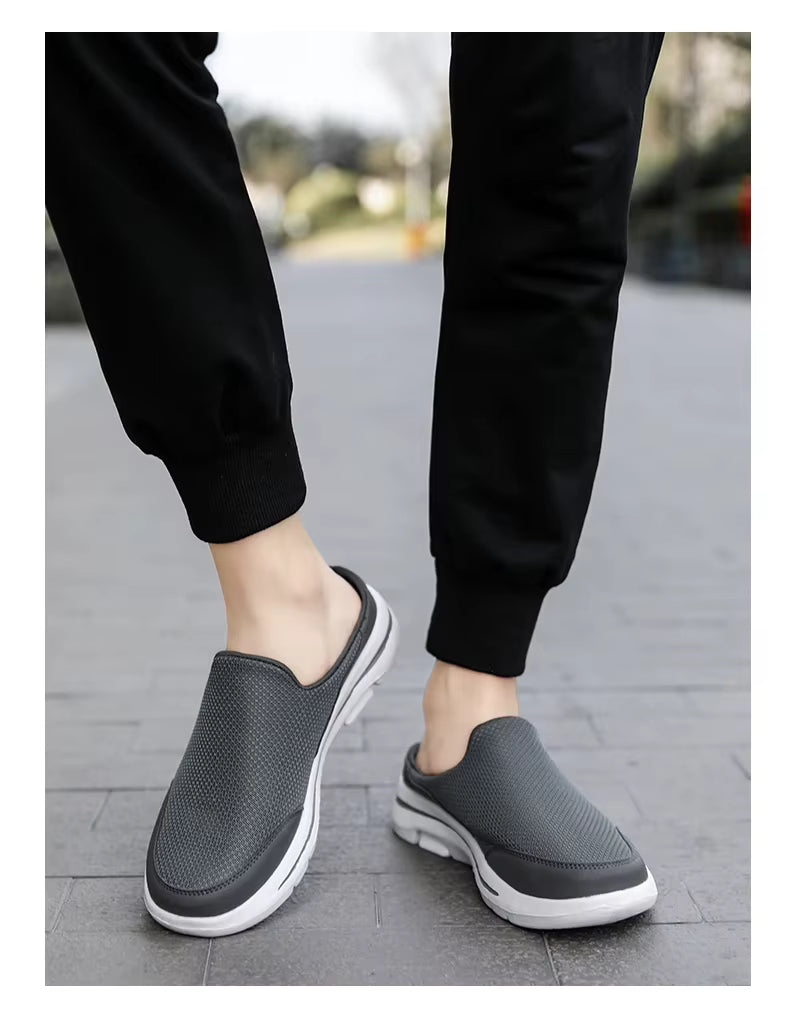 Ngouxm Men's Air Mesh Clog Slipper | Slip-On Backless Shoe | Lightweight EVA Outsole | Summer Breathable