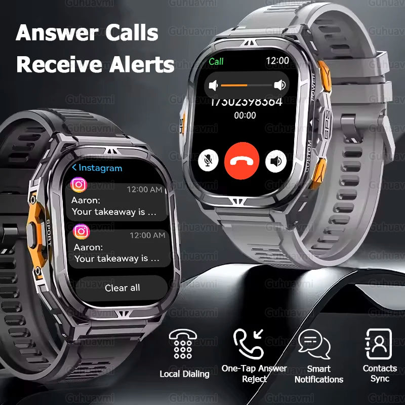 GUHUAVMI TANK X3 ULTRA 2 Smart Watch | Dual-Band L1+L5 GPS | 5ATM Dive Ready | 30-Day Battery Life