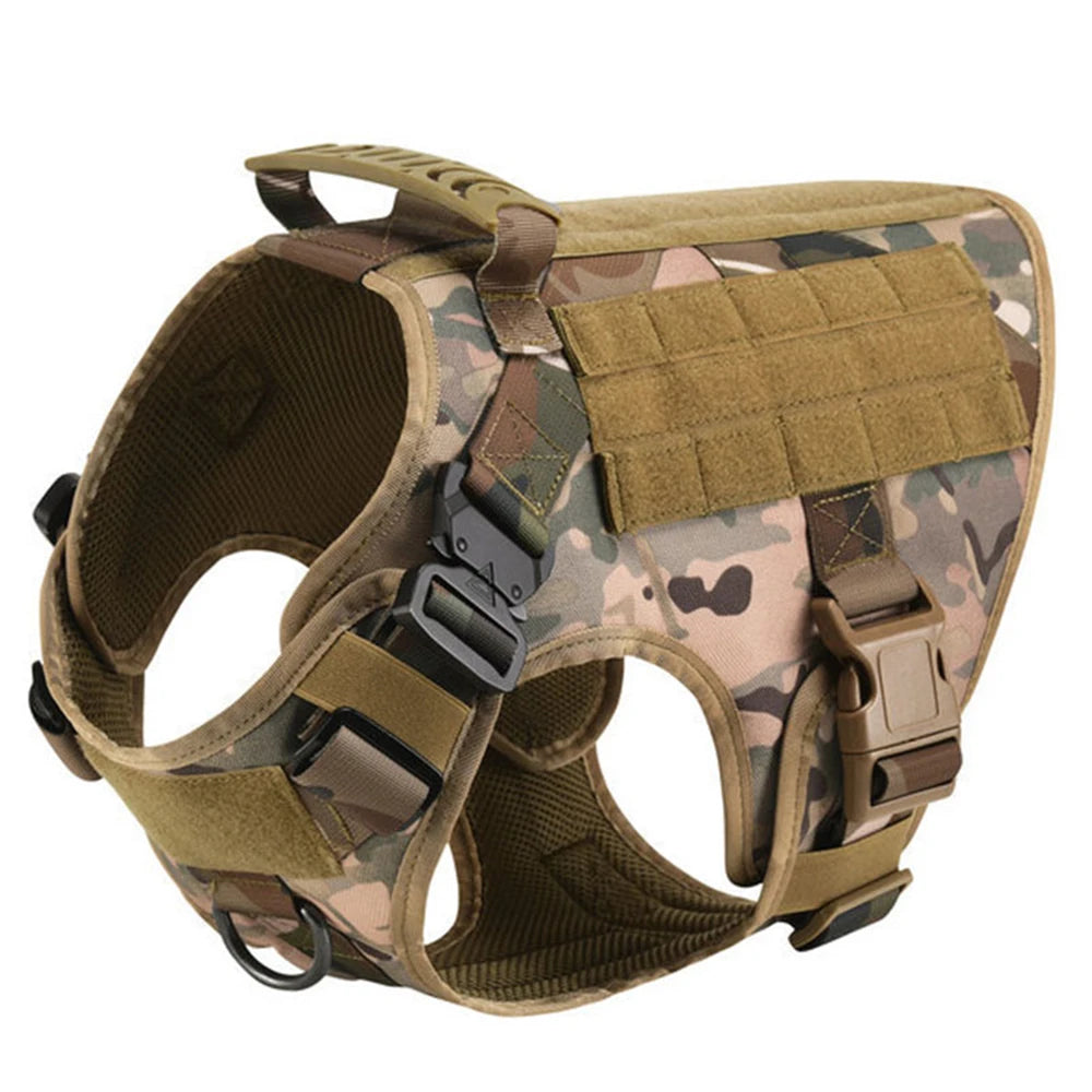 PETRAVEL Tactical Dog Harness Vest | Heavy Duty Nylon, Padded & Quick Release | Working Dog Military Gear