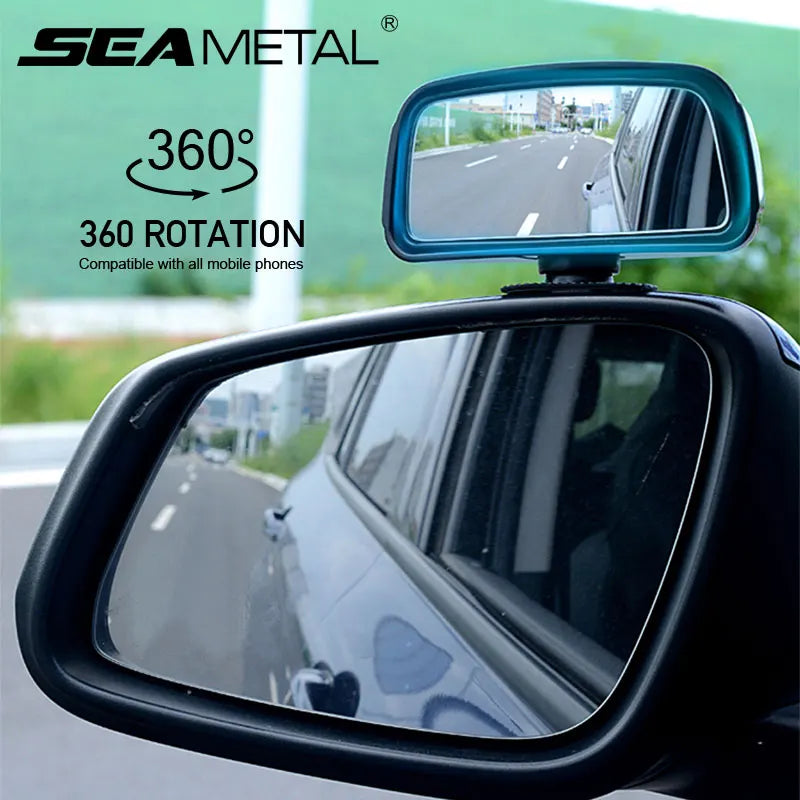 Auxiliary Blind Spot Mirror 360° Rearview Mirror | Parking Mirror for Front Wheel SEAMETAL