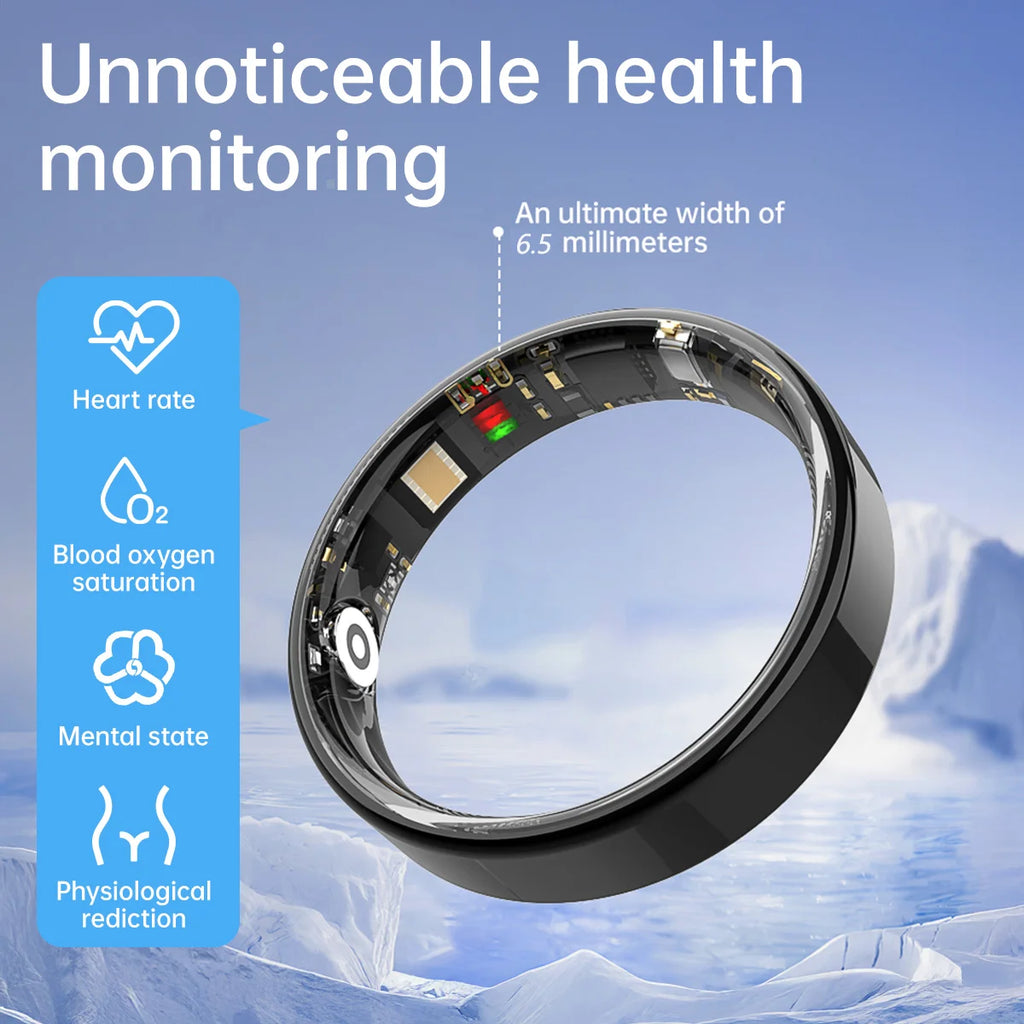 SIMSONLAB TK16 Smart Ring | 24/7 Heart Rate, Blood Oxygen & Sleep Tracker | IP68 Waterproof & Gesture Control