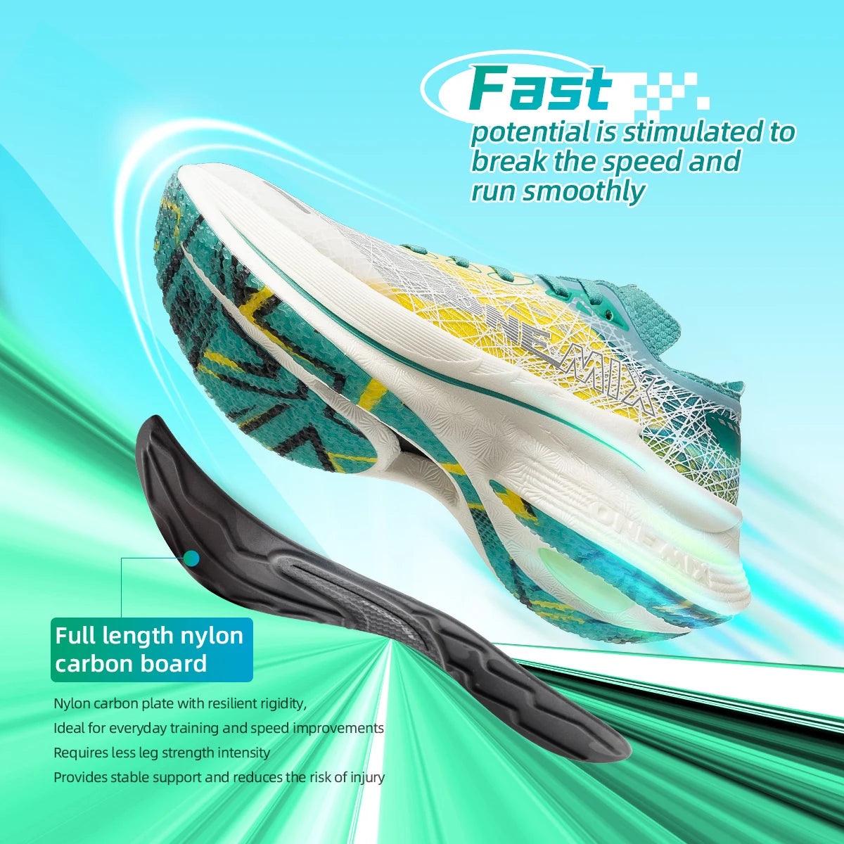 ONEMIX 24656 Unisex Marathon Running Shoes | Air Mesh Breathable Upper | Air Sole Cushioning | Advanced Level