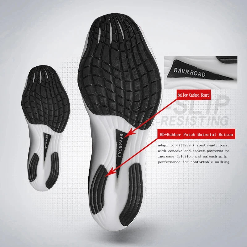 LETCOMFIT RAVR ROAD Men's Running Shoes | Lightweight Air Mesh | High Propulsion Outsole | Breathable Sneaker