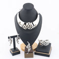 Luxury Leopard 4Pcs Jewellery Set | 24K Vacuum Gold Plated Choker Necklace & Bangle | Nigerian Bridal Statement