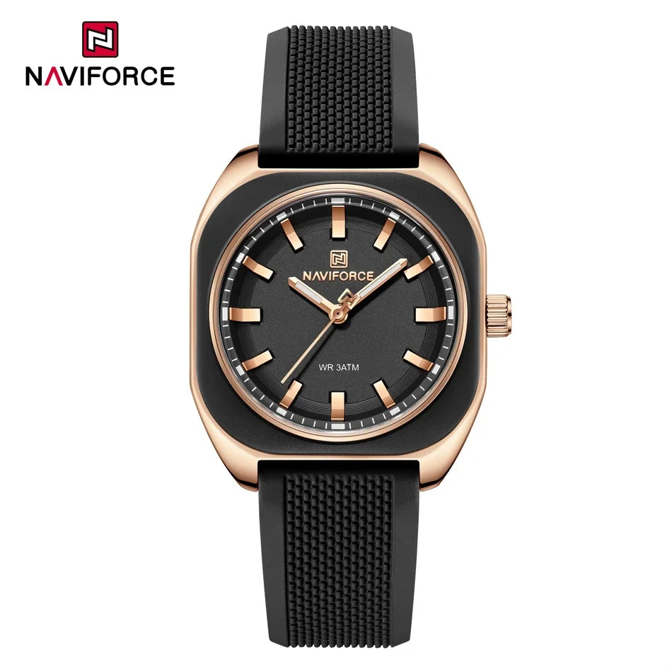 NAVIFORCE NF 5061 Women's Watch, Quartz Movement and Silicone Strap.