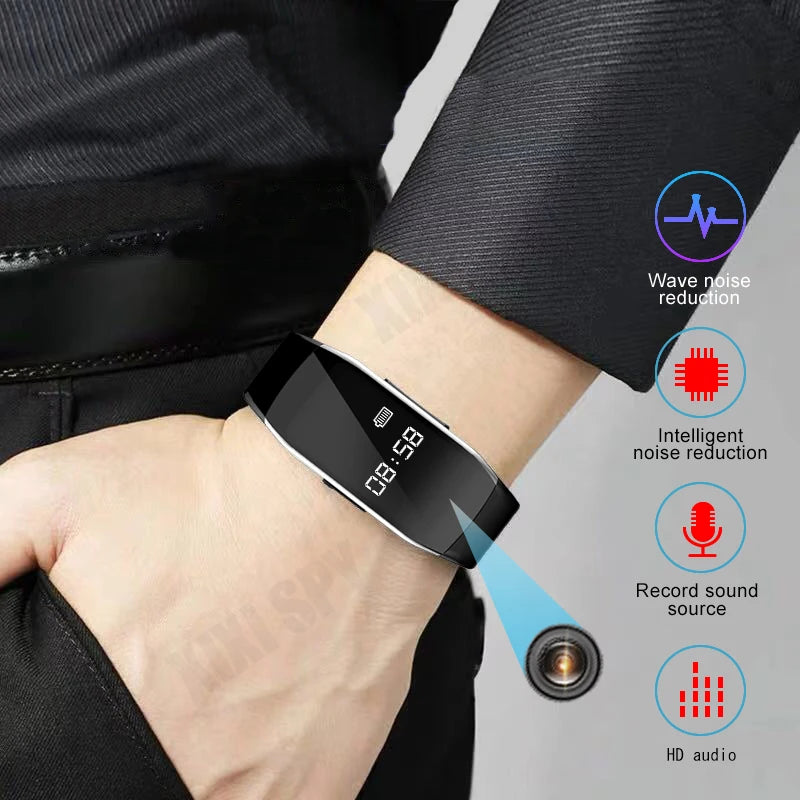 XIXI SPY D5 Mini Body Cam Watch | 1080P HD Video Recorder | One-Click Covert Surveillance Bracelet