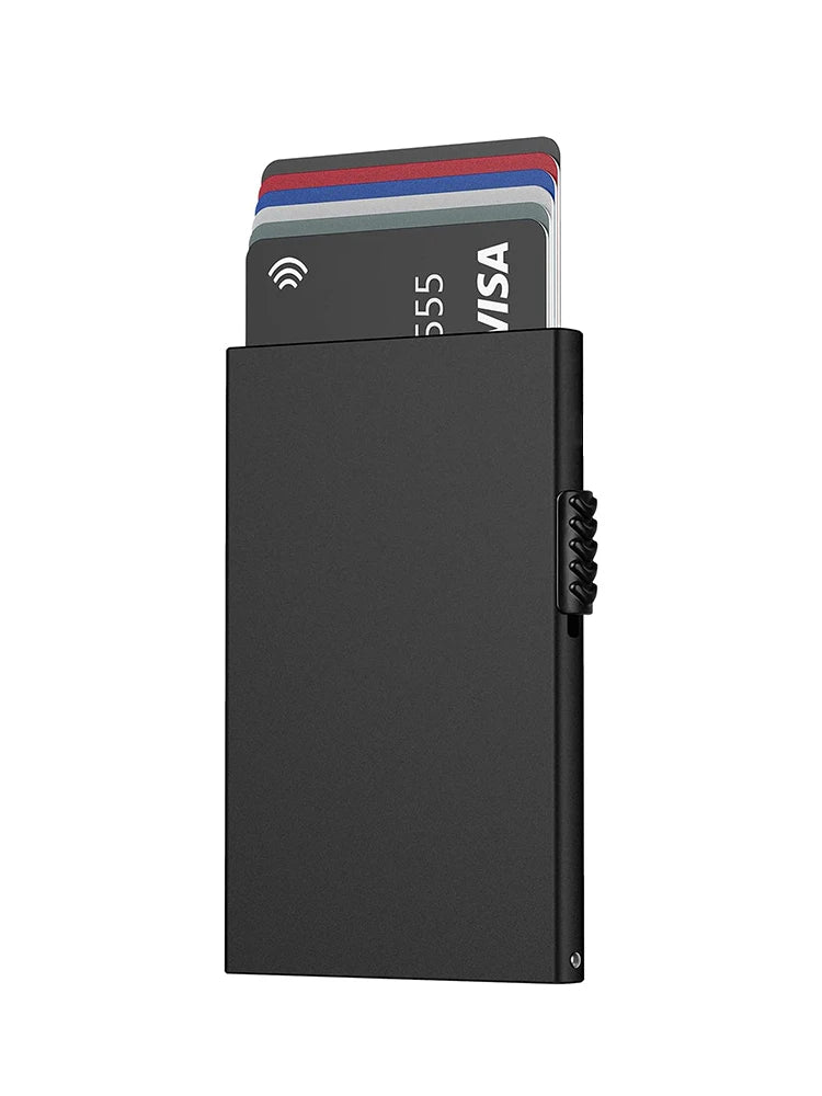 Slim Metal Card Holder Wallet | RFID Blocking Automatic Ejector | Aluminium Alloy Minimalist Design