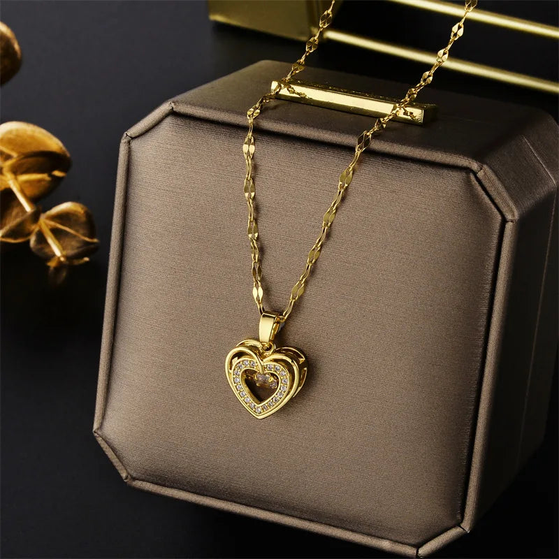 Marisa Women's Tree of Life Pendant Necklace | Stainless Steel Zirconia Charm | Anti-Tarnish Cute/Romantic Jewellery