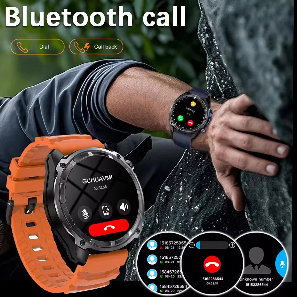 GUHUAVMI T-Rex Ultra Military GPS Smartwatch | 1000mAh Battery | Offline Maps | 10ATM IP69K Waterproof | 4GB Memory