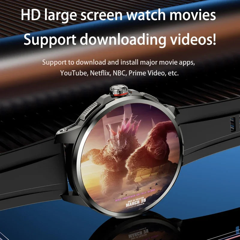 Goldenspike H99 Unisex Smartwatch, 1.95" AMOLED Screen, 190° Rotating Camera, GPS, Wi-Fi, 4G/5G and SIM Card Slot.