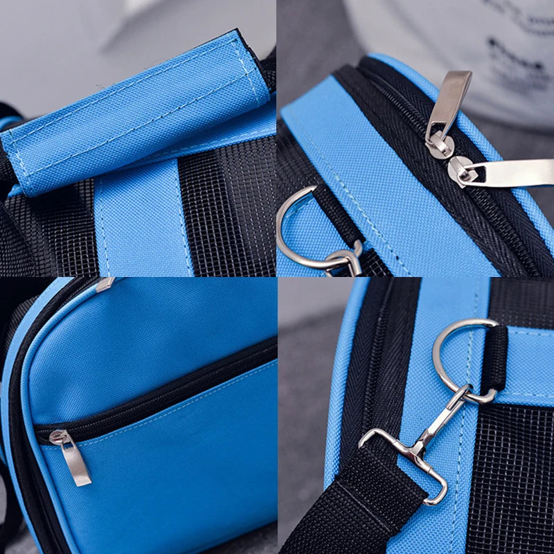 Breathable Soft-Sided Pet Carrier Bag | Foldable Mesh Travel Tote for Cats, Kittens & Small Dogs