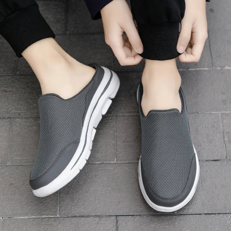 Ngouxm Men's Air Mesh Clog Slipper | Slip-On Backless Shoe | Lightweight EVA Outsole | Summer Breathable