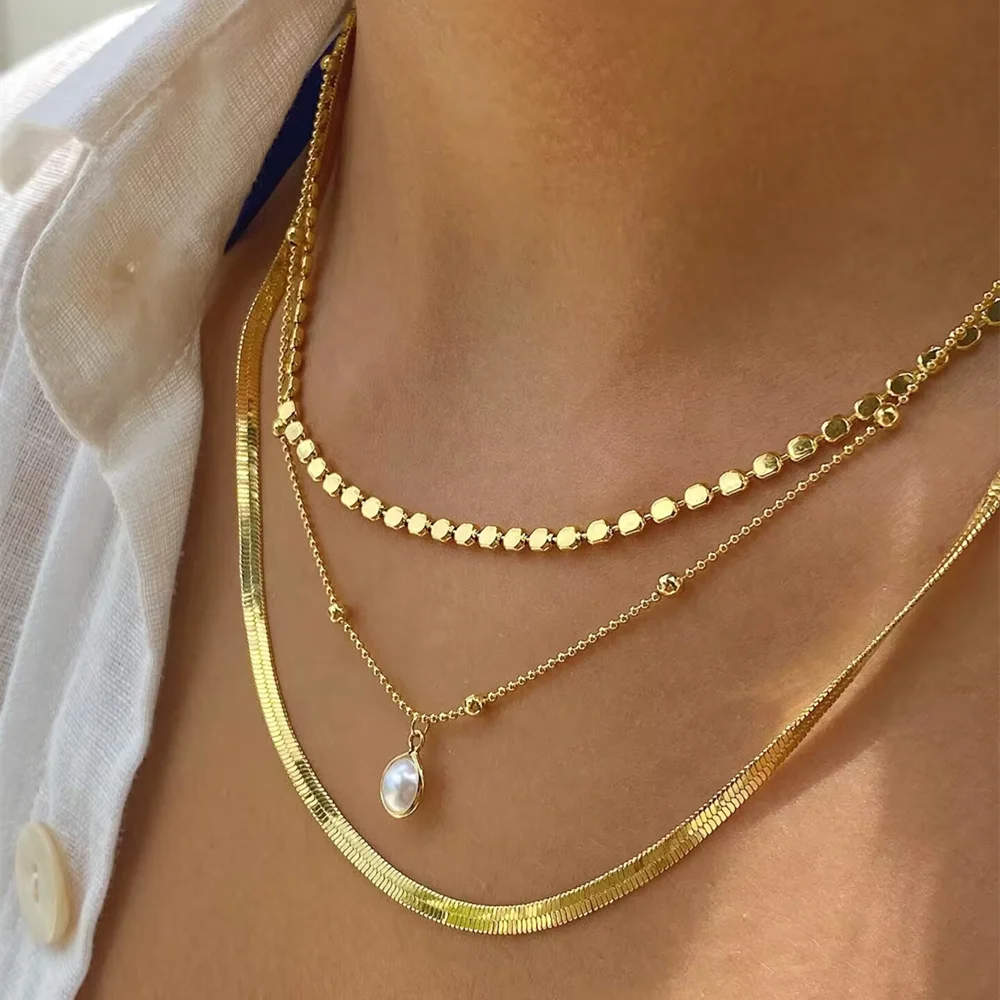 MAA-OE Women's Bohemian Long Pendant Necklace | Multi-Layer Bead Chain & Star Charm | Trendy Fashion Jewellery