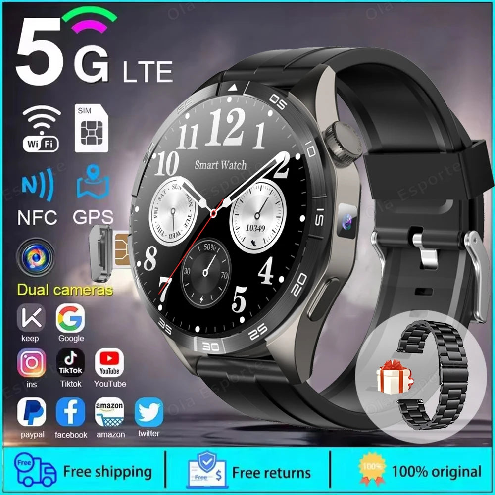 Smartwatch | Android System | Video Calls | Facial Recognition | 4G/5G | SIM Card | GPS | Wi-Fi | Long Battery Life.