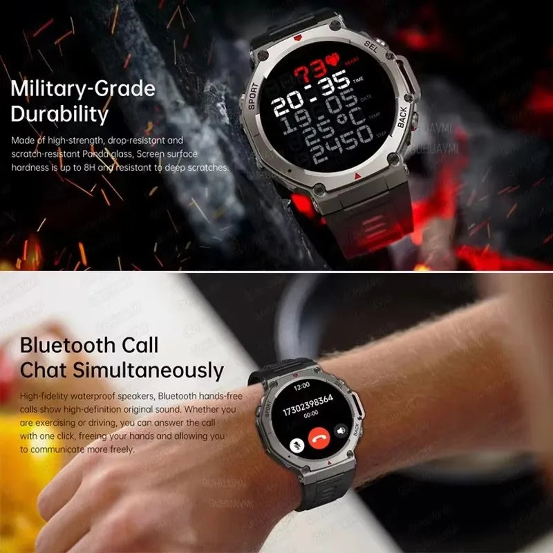 GUHUAVMI T-REX 3 GPS Smart Watch | Dual-band GNSS | 10ATM Military-Grade Toughness | 170+ Sports Modes