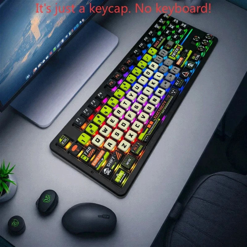 SAX 129-Key Mechanical Keycap Set | PBT Dye-Sublimation | Ergonomic Profile | "Electrical Circuit" Theme