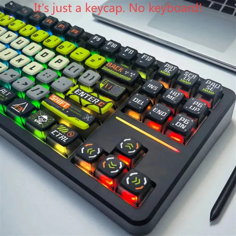 SAX 129-Key Mechanical Keycap Set | PBT Dye-Sublimation | Ergonomic Profile | "Electrical Circuit" Theme