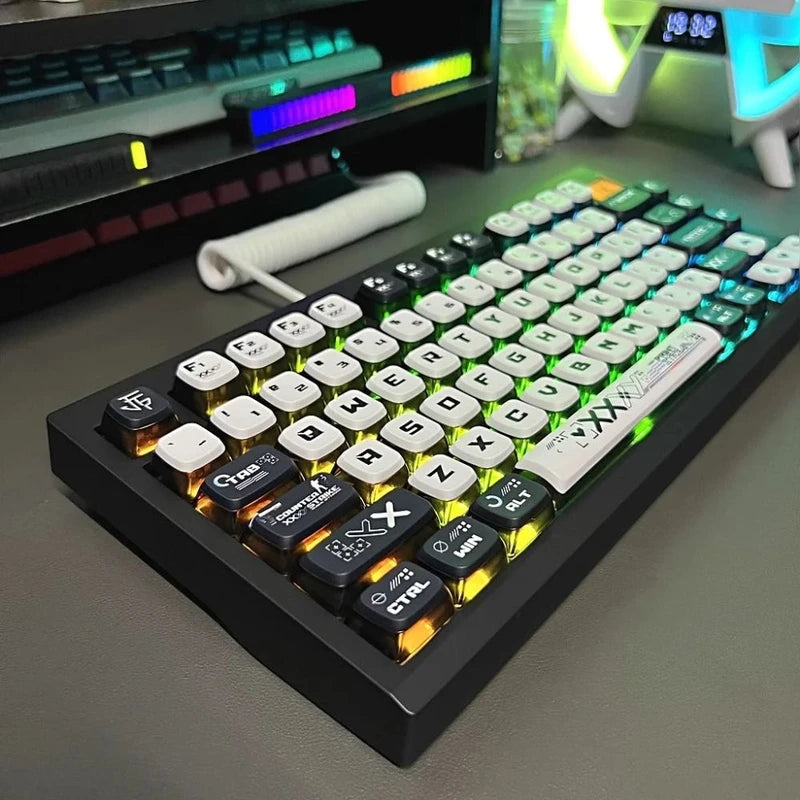 SAX 129-Key Mechanical Keycap Set | PBT Dye-Sublimation | Ergonomic Profile | "Electrical Circuit" Theme